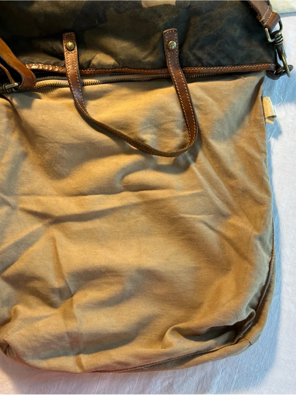 CAMPOMAGGI Teodorano Canvas Camoflage Shoulder Bag Purse ITALIA